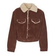 ERL Sherpa Corduroy Trucker Jacket Brown, Herr