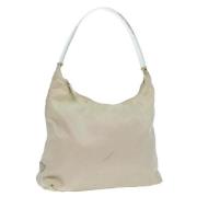 Prada Vintage Pre-owned Nylon handvskor Beige, Dam