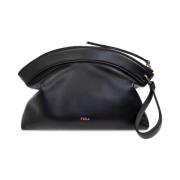 Furla Svart Läderhandledsrem Väska Black, Dam