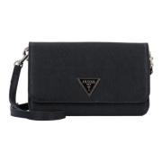 Guess Svart Noelle Mini Xbody Flap Organizer Axelväska Black, Dam