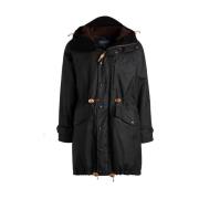 Manifattura Ceccarelli Vattenavvisande ullfodrad parka Black, Herr