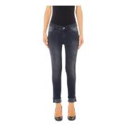 Liu Jo Monroe Regular Fit Denim Jeans Black, Dam