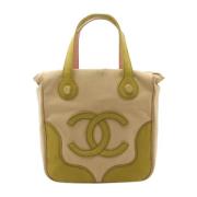 Chanel Vintage Pre-owned Canvas chanel-vskor Beige, Dam