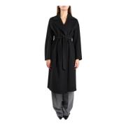 Max Mara Studio Ullblandning Kimono Kappa Black, Dam