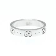 Gucci Vintage Pre-owned Vitt guld ringar Gray, Dam