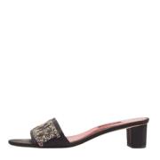 Carolina Herrera Pre-owned Pre-owned Satin sandaler Black, Dam