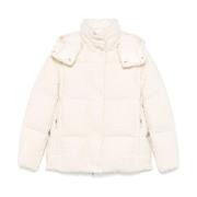 Moncler Ljus Beige Gäsdunjacka Beige, Dam