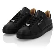 Philipp Plein Tvåfärgade Low-Top Sneakers med Gommat Detaljer Black, H...