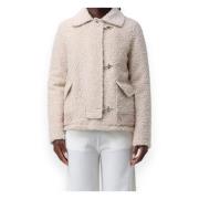 Fay Quiltad Boucle Kappa med 3 Krok Beige, Dam