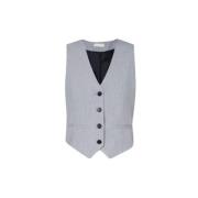 Liu Jo Elegant Ärmelös Dandy Gilet Gray, Dam