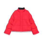 Balenciaga Röd Quiltad Vadderad Jacka Red, Dam