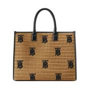 Burberry Karamellbrun Svart Freya Toteväska Brown, Dam