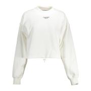 Calvin Klein Vit Sweatshirt med Tryck och Långa ärmar White, Dam