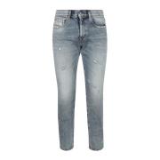 Diesel 2019 Distressed Denim Jeans Blue, Herr