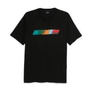 Paul Smith Svart Logo Print Crew Neck T-shirt Black, Herr