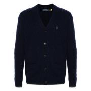 Ralph Lauren Ull/kashmir kofta Blue, Herr