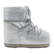 Moon Boot Glitter Låg Ikon Stövlar Silver Gray, Dam