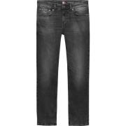 Tommy Jeans Svarta Slim Fit Jeans med Distressed Look Black, Herr