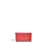 Love Moschino Stilren Läder Väska Red, Dam