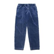 YMC You Must Create Corduroy Straight Leg Pants Blue, Herr