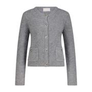 Hemisphere Tweed Cardigan med Alpacka Gray, Dam