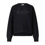 Lala Berlin Logo Oversized Sweatshirt Ijora Black, Dam