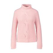 Marc Cain Chunky Stickad Turtleneck Tröja Pink, Dam