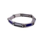 Gucci Vintage Pre-owned Silver armband Blue, Dam