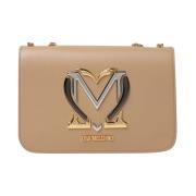 Love Moschino Stilren Elfenbens Axelväska Beige, Dam