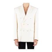 Wardrobe.nyc Vit Ull Blazer White, Dam