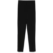 Twinset Svarta Skinny Fit Skräddarsydda Byxor Black, Dam