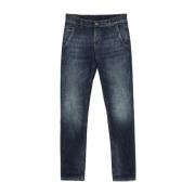 Dondup Blå Stonewashed Denim Jeans Blue, Herr