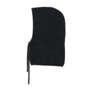 P.a.r.o.s.h. Stickad ull-kashmirblandning hatt Black, Dam