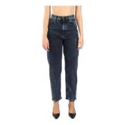 Dondup Låg midja wide leg jeans Bessie modell Blue, Dam