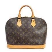 Louis Vuitton Vintage Pre-owned Belagd canvas handvskor Brown, Dam