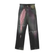 MM6 Maison Margiela Svarta Tvättade Denim Jeans Black, Dam