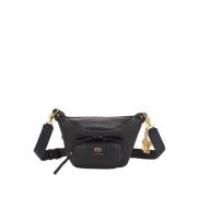 La Carrie Svart Hammrad Fejkläder Crossbody Väska Black, Dam