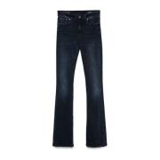 Dondup Blå Bootcut Stretch Denim Jeans Blue, Dam