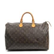 Louis Vuitton Vintage Pre-owned Belagd canvas handvskor Brown, Dam