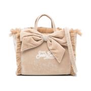 MC2 Saint Barth Velour Topp Zip Beige Väska Beige, Dam