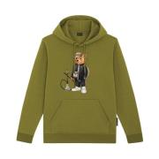 Baron Filou Grön hoodie för sportiga män Green, Herr