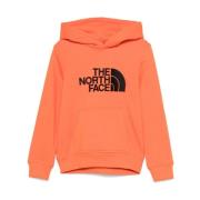 The North Face Orange Hoodie med Logobroderi Orange, Herr