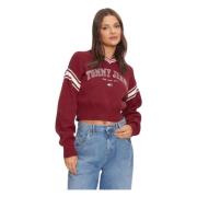 Tommy Hilfiger Bordeaux Varsity Sweater Red, Dam