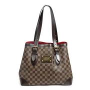 Louis Vuitton Vintage Pre-owned Belagd canvas axelremsvskor Brown, Dam