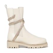 René Caovilla Off-White Stövlar Beige, Dam