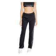 Calvin Klein Svarta enfärgade polyester vinterbyxor Black, Dam