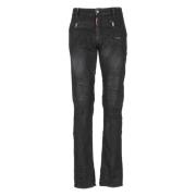 Dsquared2 Svarta Bomulls Jeans med Ripped Detaljer Black, Herr