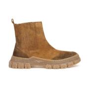 Max Mara Bruna Mocka Ankelboots med Dragkedja Brown, Dam