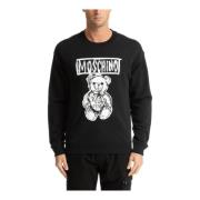 Moschino Mönstrad Teddy Bear Logo Sweatshirt Black, Herr