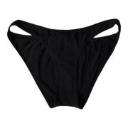 Dolce & Gabbana Svart Logotyp Bikini Underdel Badkläder Black, Dam